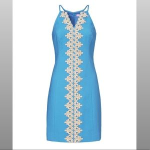 Lily Pulitzer Dress (Pearl Blue and Gold Shift)